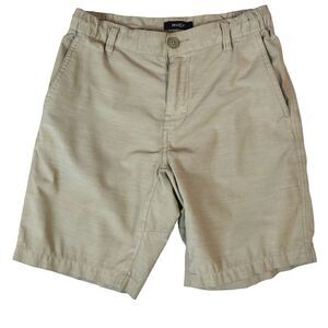 RVCA All-Time Walk Shorts Size 26 Khaki Flat Front Hybrid Streetwear *Minor Mark
